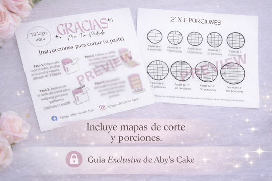 Guia de corte de Pastel-Imprimible y Editable
